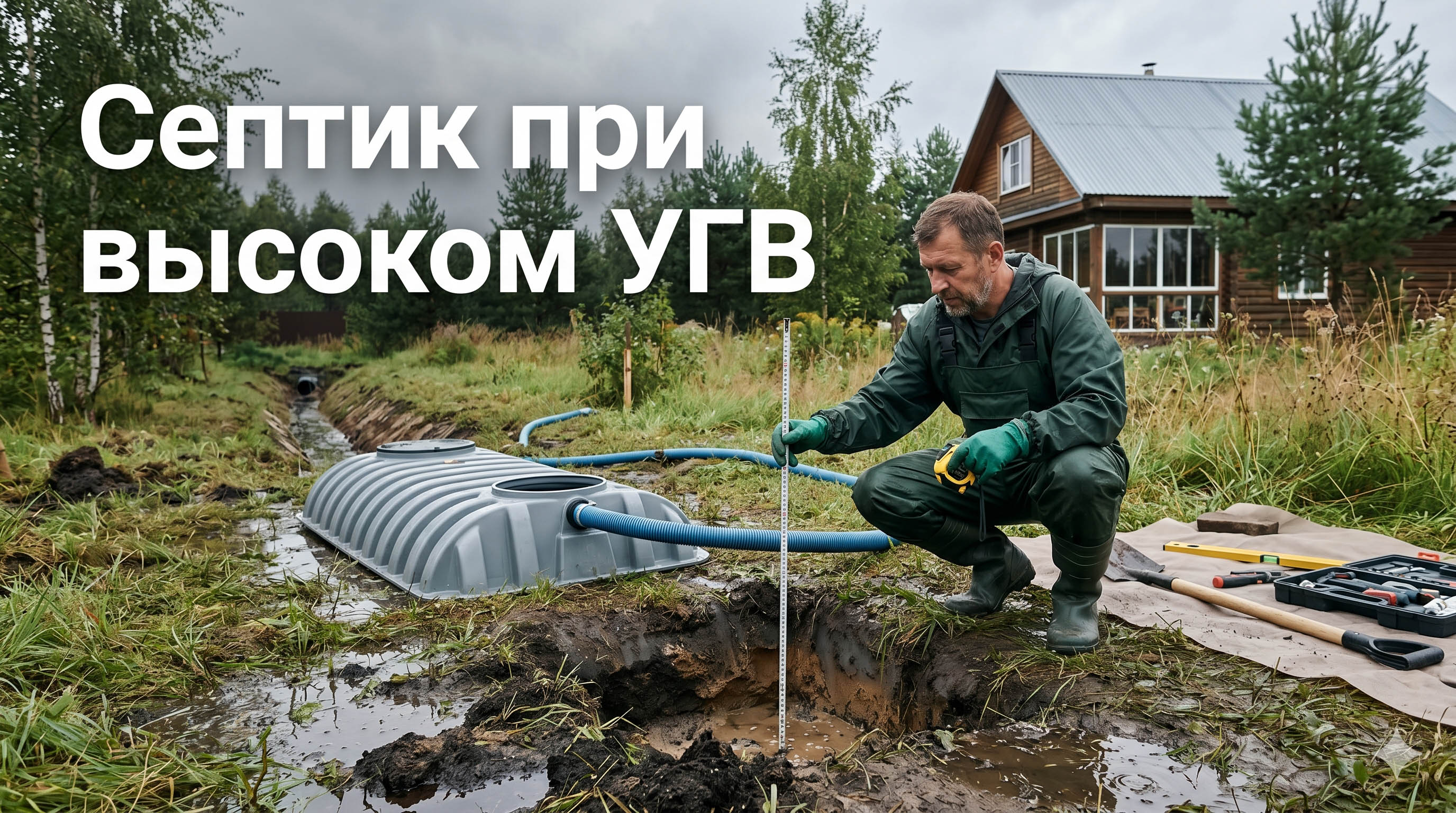 Высокие грунтовые воды в Ленинградской области: какой септик выбрать для сложного грунта