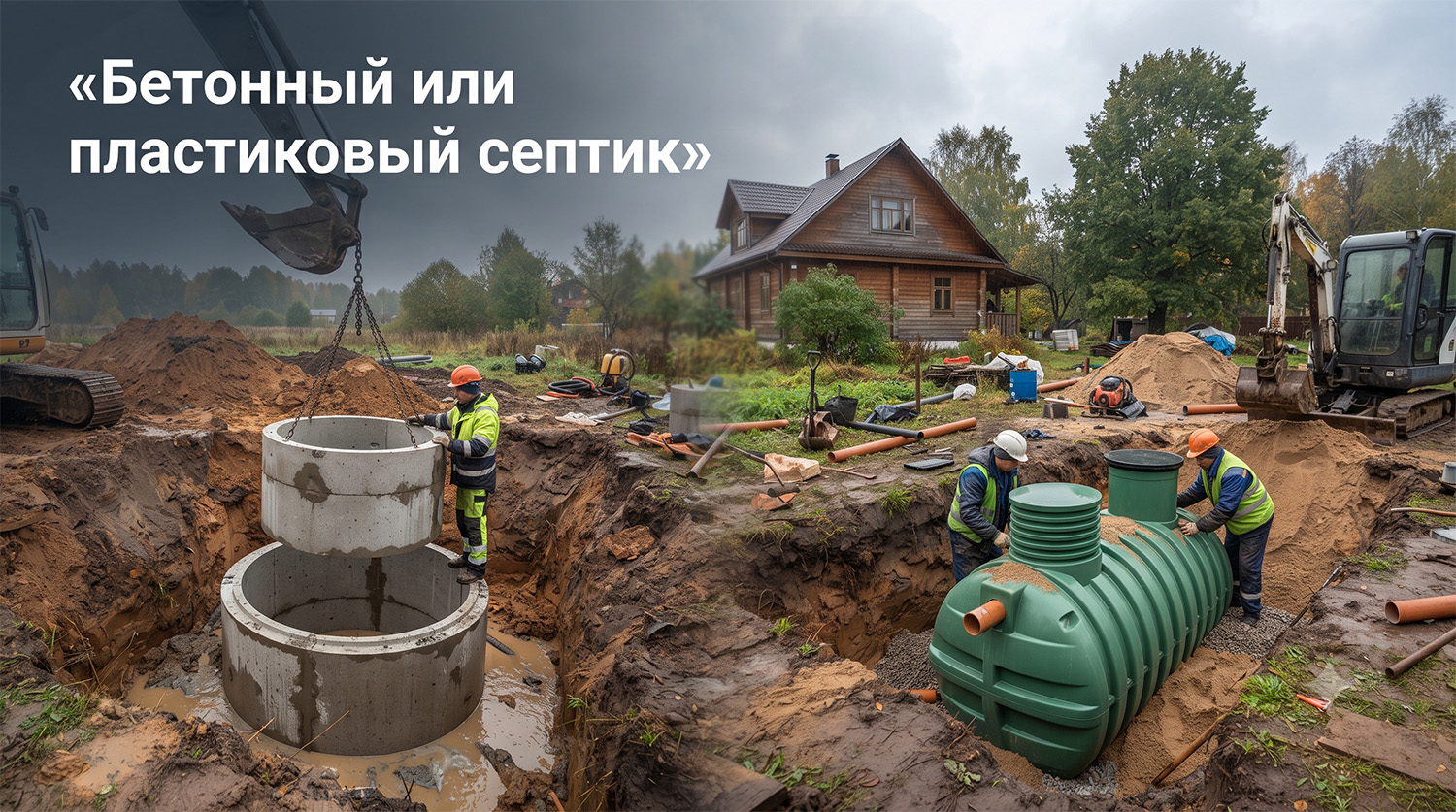 Бетонный или пластиковый септик: что выбрать для участка в Ленобласти
